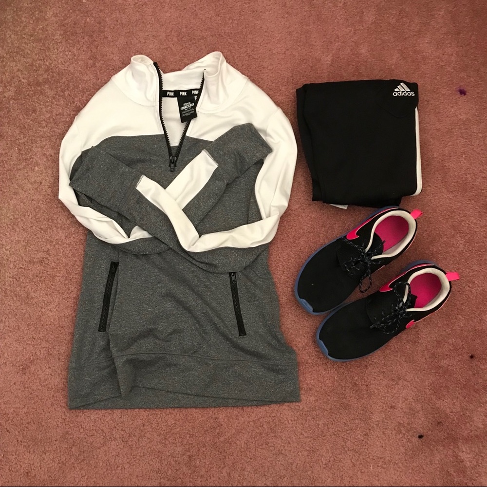 Pink Active Quarter Zip Exercise Jacket - image 1
